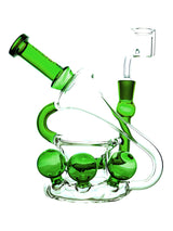 Green 7" Tsunami Inline Percolator Concentrate Rig Waterpipe