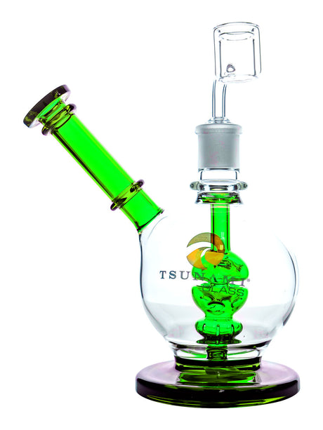 Green 8" Tsunami Concentrate Rig – Shower Head Side Neck Dome WP