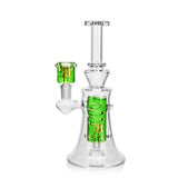 Green 8" Tsunami Swirl Glycerine Water Pipe