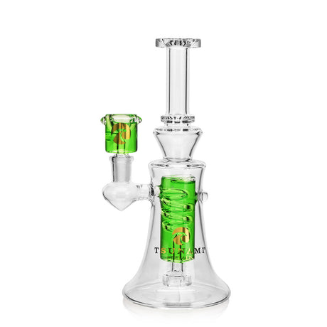 Green 8" Tsunami Swirl Glycerine Water Pipe