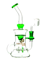 Green 9" Tsunami Concentrate Rig – Propeller Recycler Water Pipe