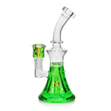 Green 9" Tsunami Curved Neck Glycerine Water Pipe