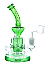 Green 9" Tsunami Shower Head Recycler Glass Water Pipe
