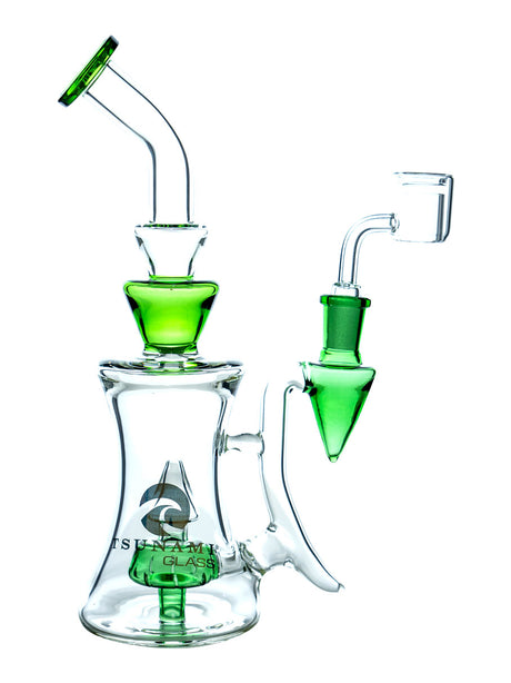 Green Tsunami 10" Shower Head Pyramid Concentrate Water Pipe