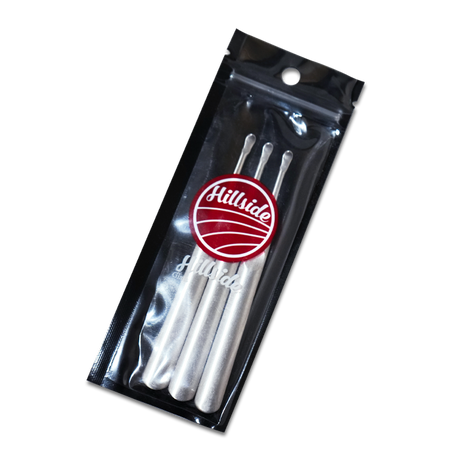 Hillside Glass Small Stainless Steel Dabber Set w/ Handle 3PC