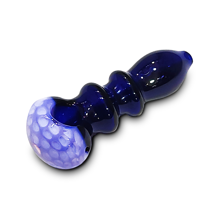 Honeycomb Design 2-Tone Glass Hand Pipe