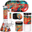 In Da Couch 7.75" Design Series Beaker Water Pipe Smoker's Kit - Pulsar