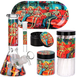 In Da Couch 7.75" Design Series Beaker Water Pipe Smoker's Kit - Pulsar