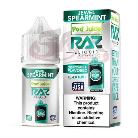 Jewel Spearmint Raz E-Liquids Salt Nic 30ML Bottles