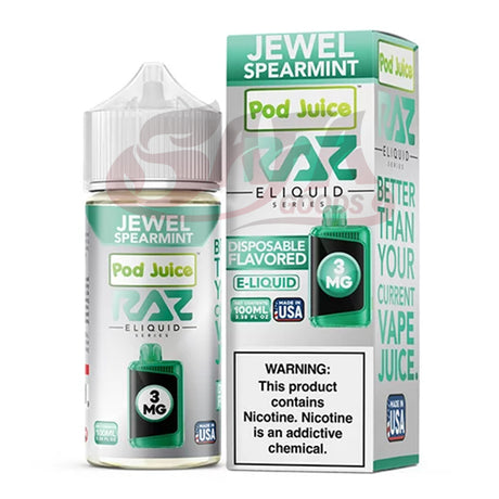 Jewel Spearmint Raz FB E-Liquids 100ML Bottles