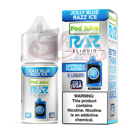 Jolly Blue Razz Ice Raz E-Liquids Salt Nic 30ML Bottles