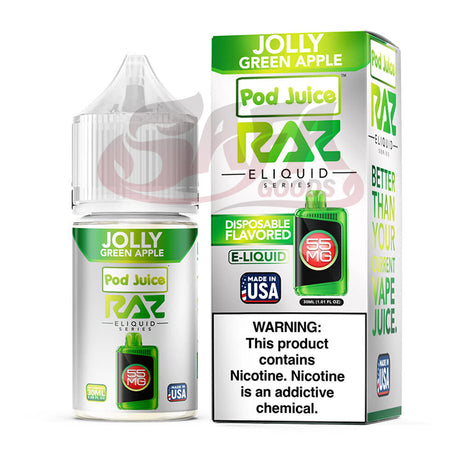 Jolly Green Apple Raz E-Liquids Salt Nic 30ML Bottles