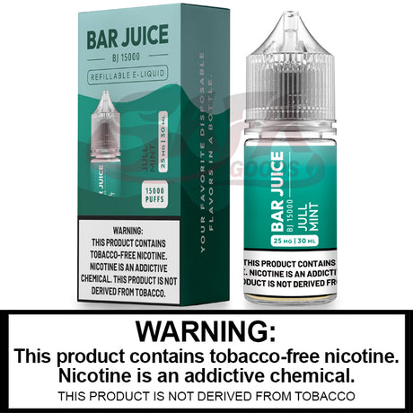 Jull Mint Salt Nic E-Juice 30ML - Bar Club