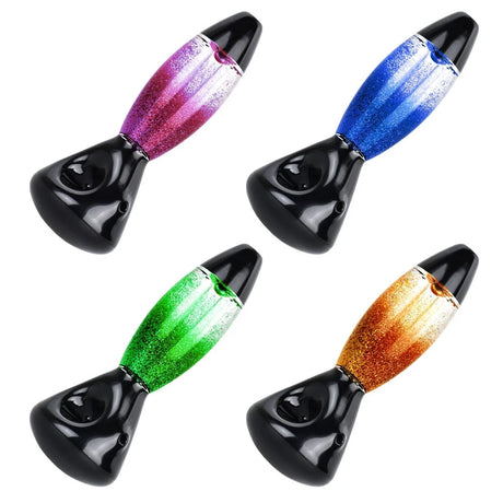 Lava Lamp Glycerin Glass Hand Pipe 4.5" Asst. Colors - Pulsar