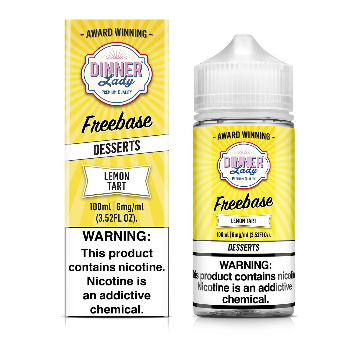 Lemon Tart Freebase E-Liquid 100ML - Dinner Lady