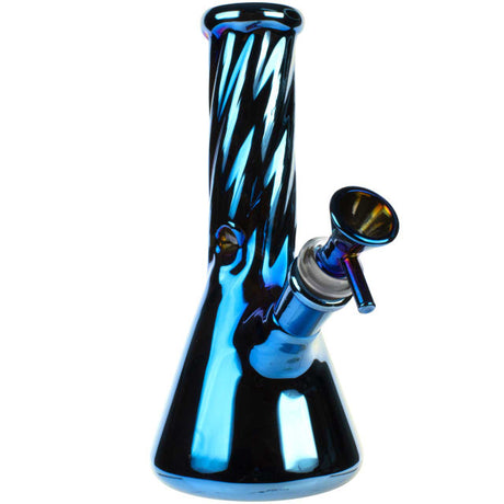 Mini Beaker – Iridescent Twisted Design – Purple | Glass House