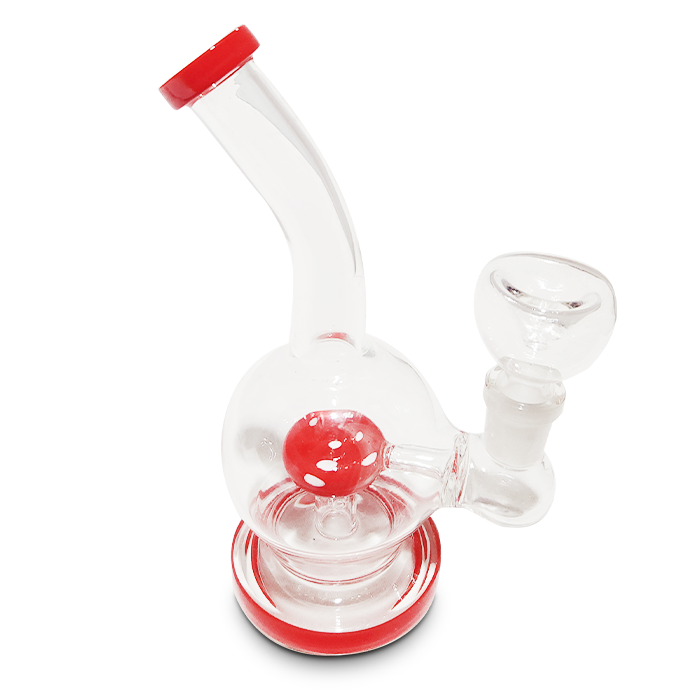 Mini Round Glass Shower Water Pipe