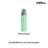 Mint Green Caliburn G3 Lite Pod System - Uwell