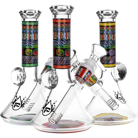 Mosaic Bart Wag Beaker Glass Water Pipe 14mm F [1PC] Asst. Colors - Pulsar