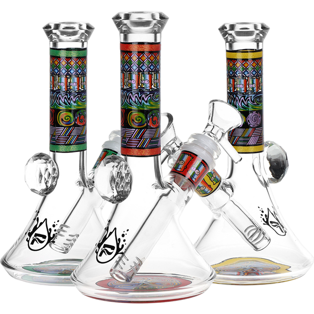 Mosaic Bart Wag Beaker Glass Water Pipe 14mm F [1PC] Asst. Colors - Pulsar