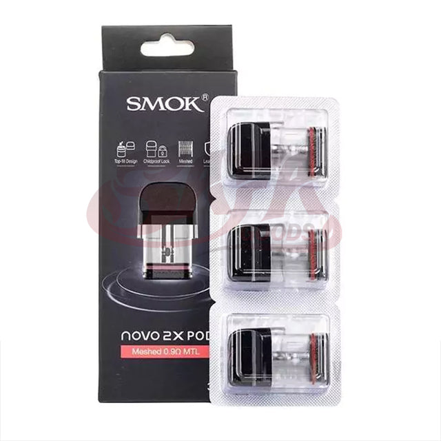 NOVO 2X REPLACEMENT PODS 3PK - MESH 0.9 OHM - SMOK