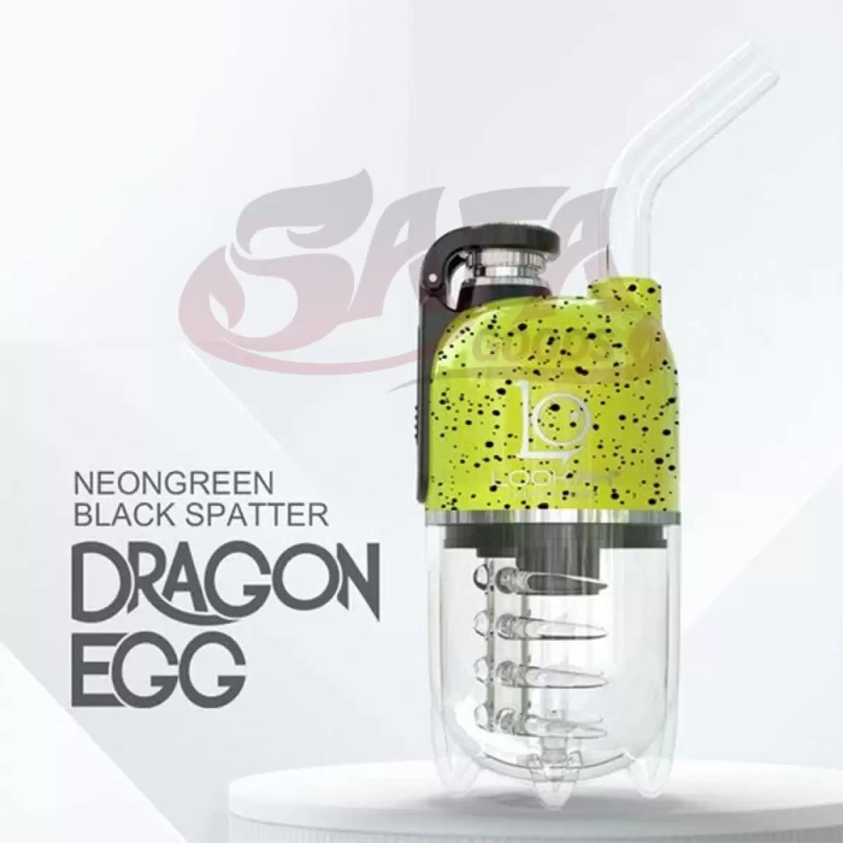 Neon Green-Black Spatter Dragon Egg Splatter Edition -Lookah
