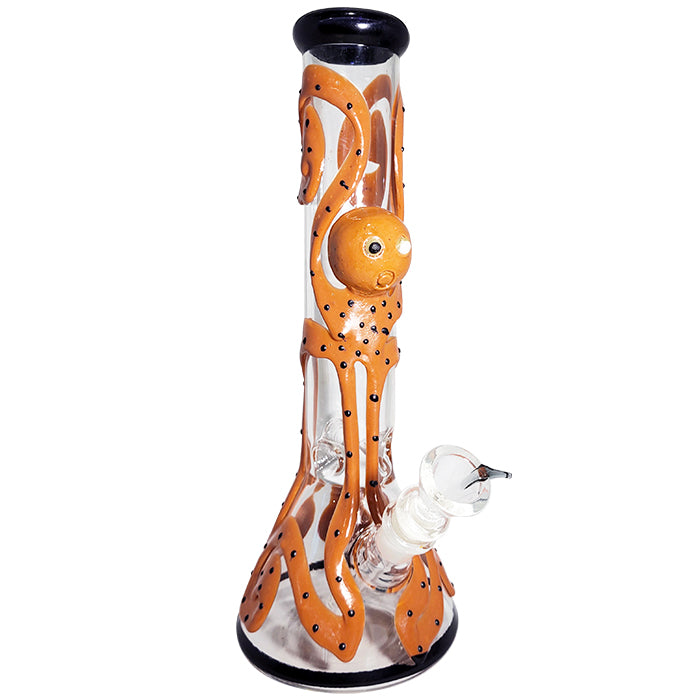 Octopus Beaker Design Glass Water Pipe