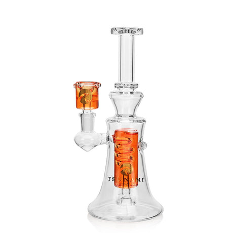 Orange 8" Tsunami Swirl Glycerine Water Pipe