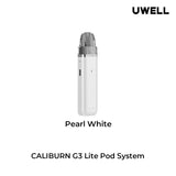 Pearl White Caliburn G3 Lite Pod System - Uwell