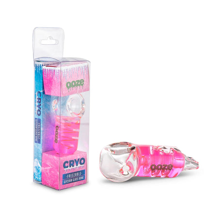 Pink Cryo Freezable Glass Hand Pipe - Ooze