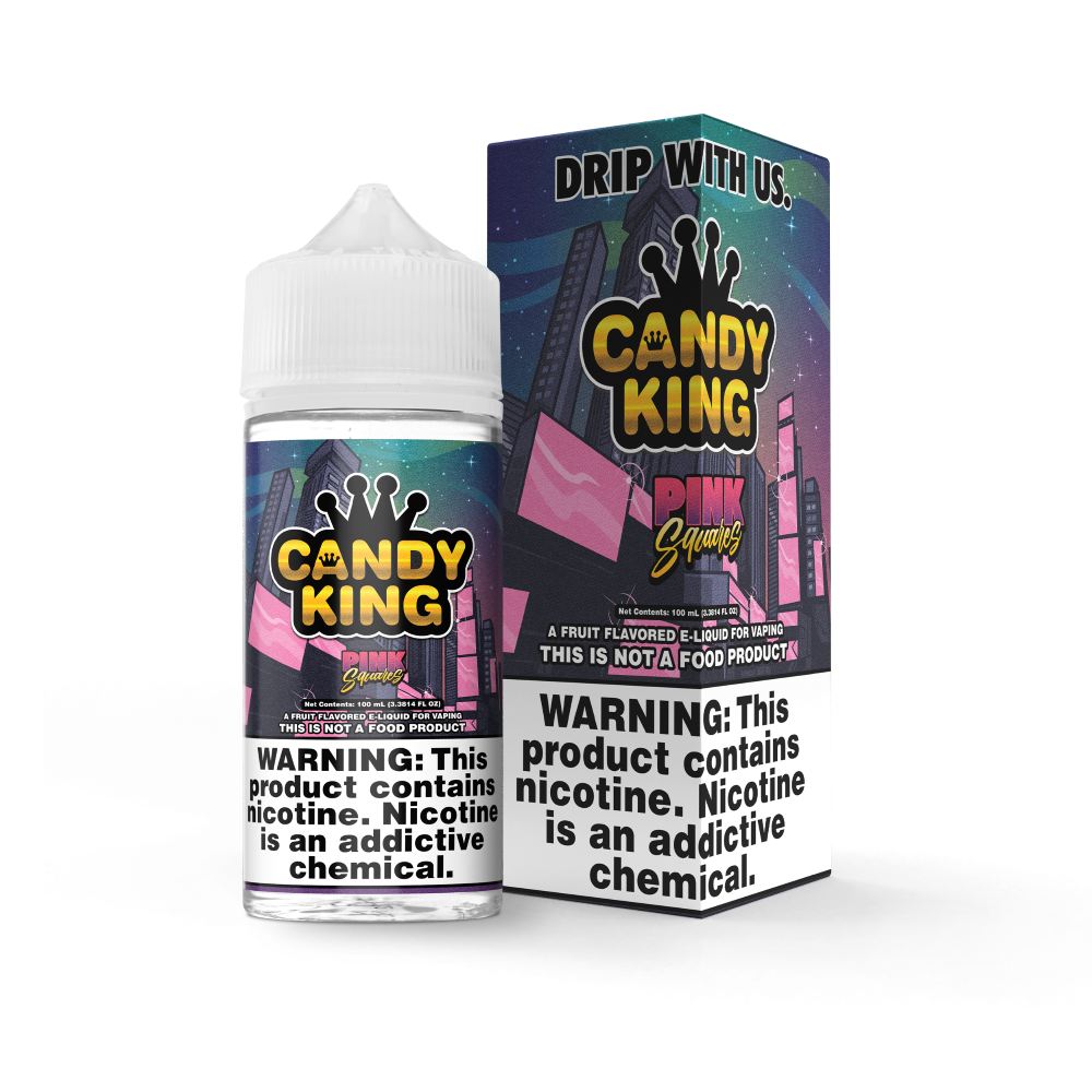 Pink Squares Freebase E-Liquid 100ML - Candy King