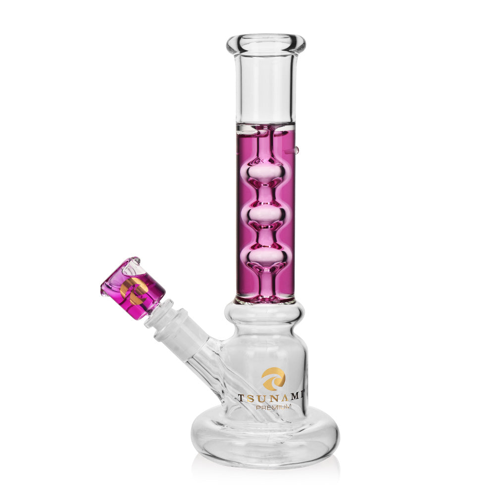 Purple 10" Glycerine Three Rings Water Pipe – Tsunami