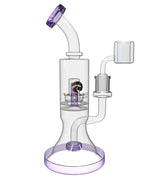 Purple 11" Tsunami Concentrate Water Pipe – Double Shower Head Perc