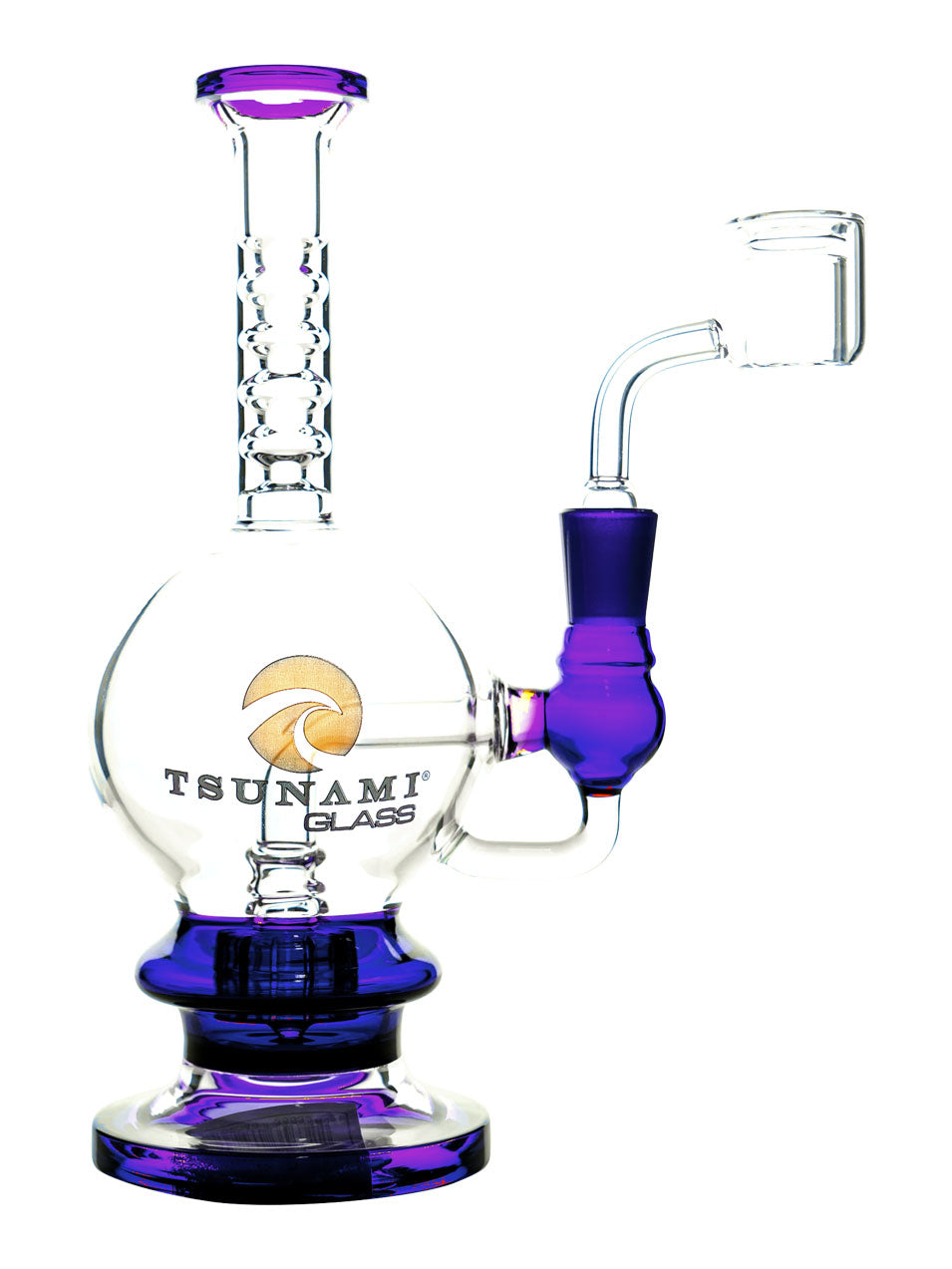 Purple 8" Tsunami Shower Head Water Pipe