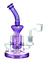Purple 9" Tsunami Shower Head Recycler Glass Water Pipe