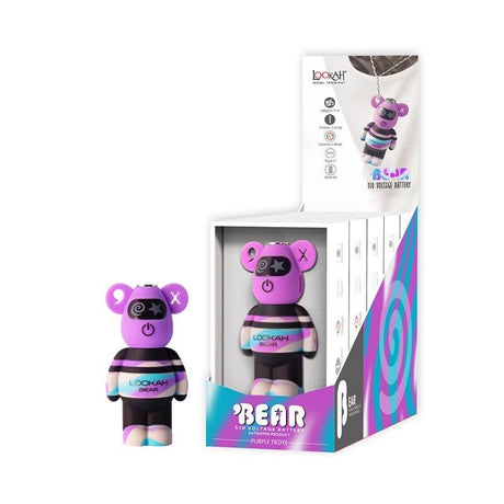 Purple Tie-Dye Bear Vape Battery - Lookah