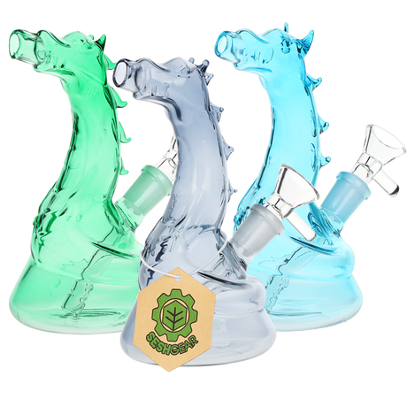 SeshGear - 6" Puff the Magic Dragon Glass Water Pipe 14mm F - Asst. Colors