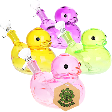 SeshGear 5.5" Floating Ducky Glass Water Pipe – 14mm Female