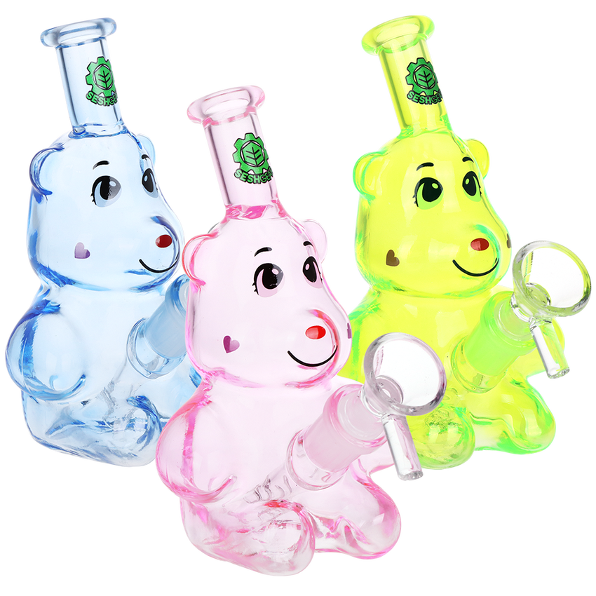 SeshGear 5" Happy Bears Glass Water Pipe – 14mm F