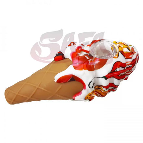 Silicone Hand Pipe – Ice Cream Style