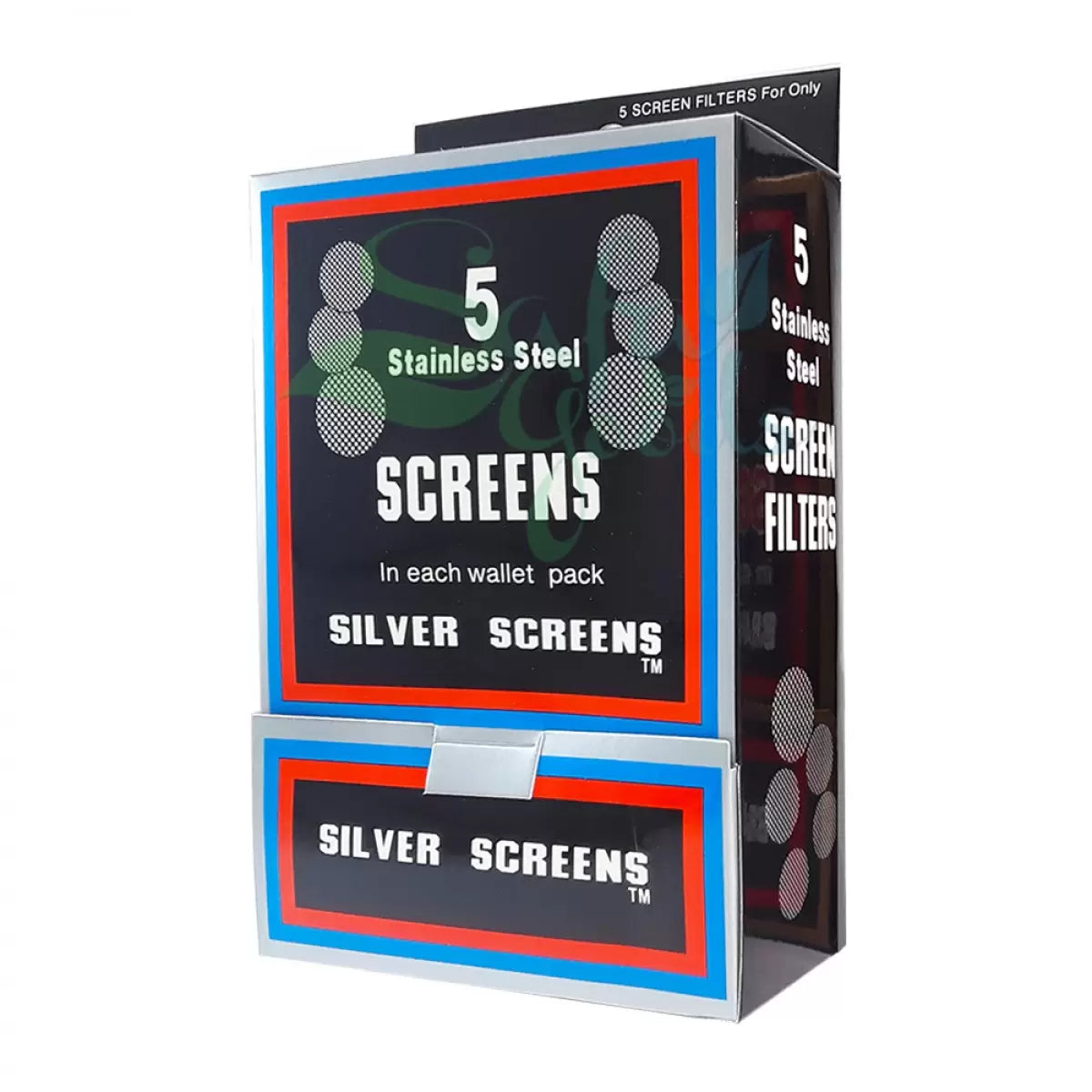 Silver Glass Handpipe Screens - Box of 100 Display