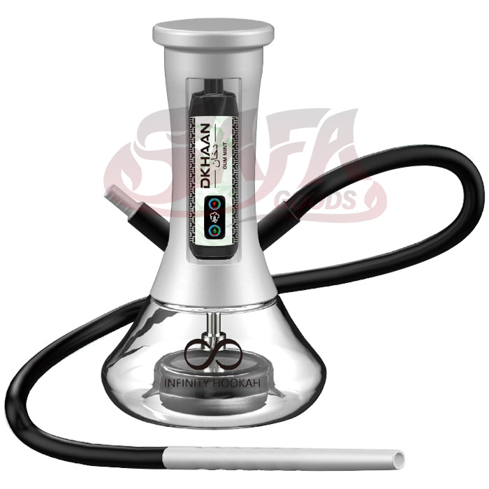 Silver Portable Hookah Kit - Dkhaan Infinity