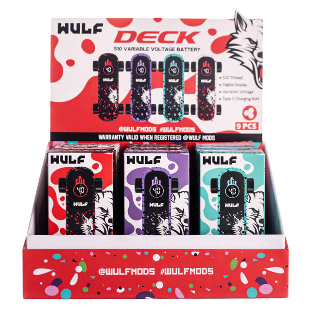Skate Deck 510 Battery [9PC] Assorted Colors - Wulf Mods
