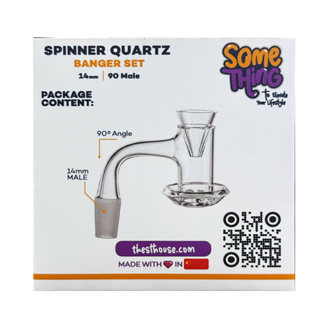 Something Spinner Quartz Banger W Cone & Carb 14mm/90