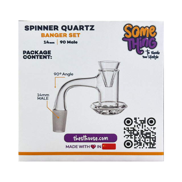 Something Spinner Quartz Banger W Cone & Carb 14mm/90
