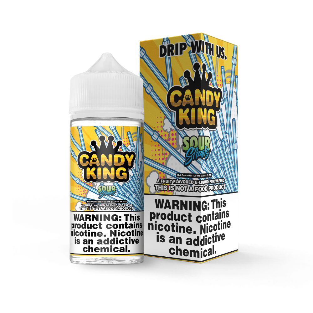 Sour Straws Freebase E-Liquid 100ML - Candy King
