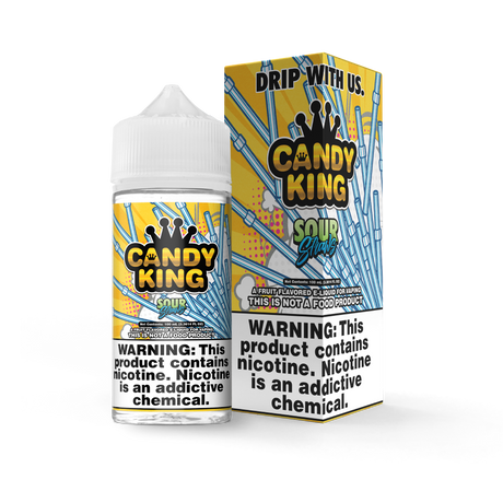 Sour Straws Freebase E-Liquid 100ML - Candy King
