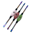 Stainless Steel Dabber Set w/ Colorful Center Glass Bulb – 3PC - Hillside Glass