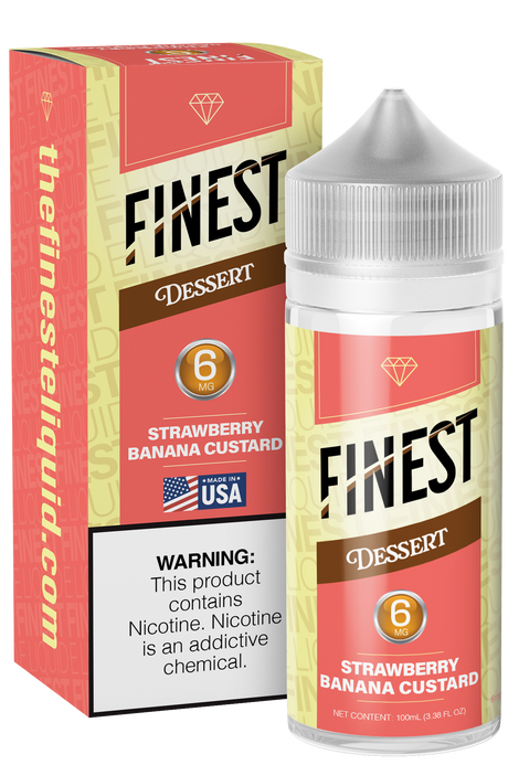 Strawberry Banana Custard Freebase E-Liquid Dessert Edition 100ML - The Finest