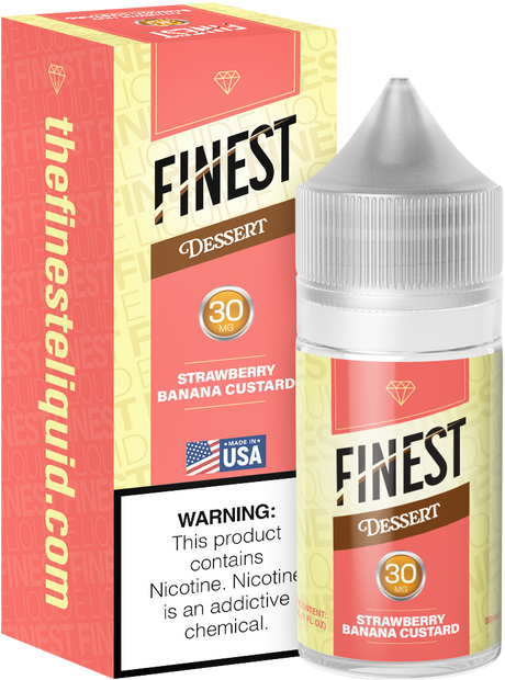 Strawberry Banana Custard Salt Nic E-Liquid Dessert Edition 30ML - The Finest